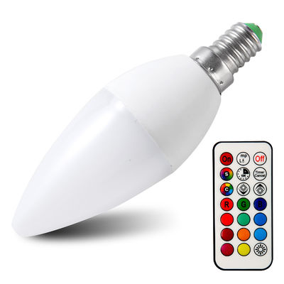 RGB E14 Dimmable LED Light Bulbs 280lm Luminous Flux 4*4.3 Inch